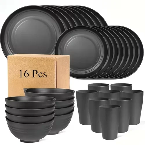 Black Wheat Straw Dinnerware